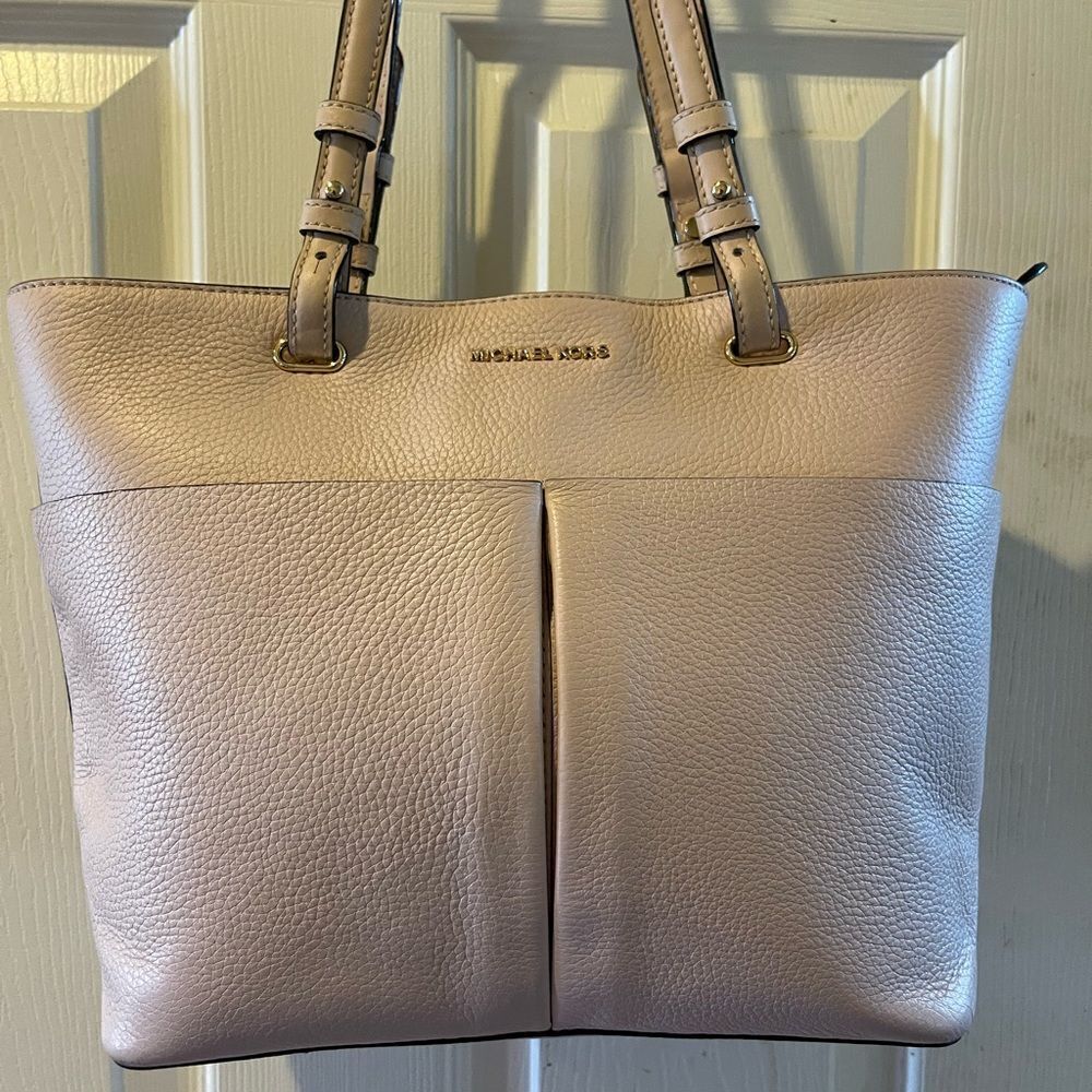 Michael Kors Bedford Pebble leather light pink Medium tote Gold tone accents - Picture 3 of 14